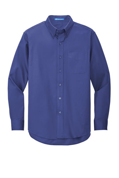 Custom Embroidered Port Authority Clothing Tops in Mediterranean Blue
