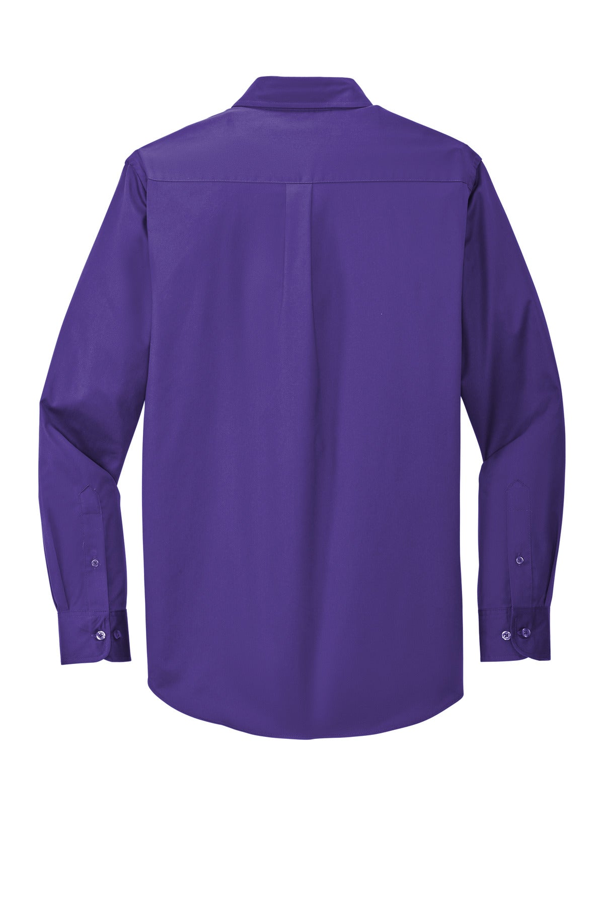 Custom Embroidered Port Authority Clothing Tops in Purple/ Light Stone