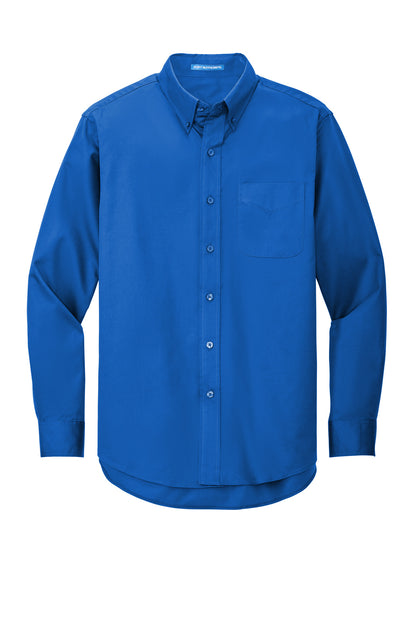Custom Embroidered Port Authority Clothing Tops in Strong Blue