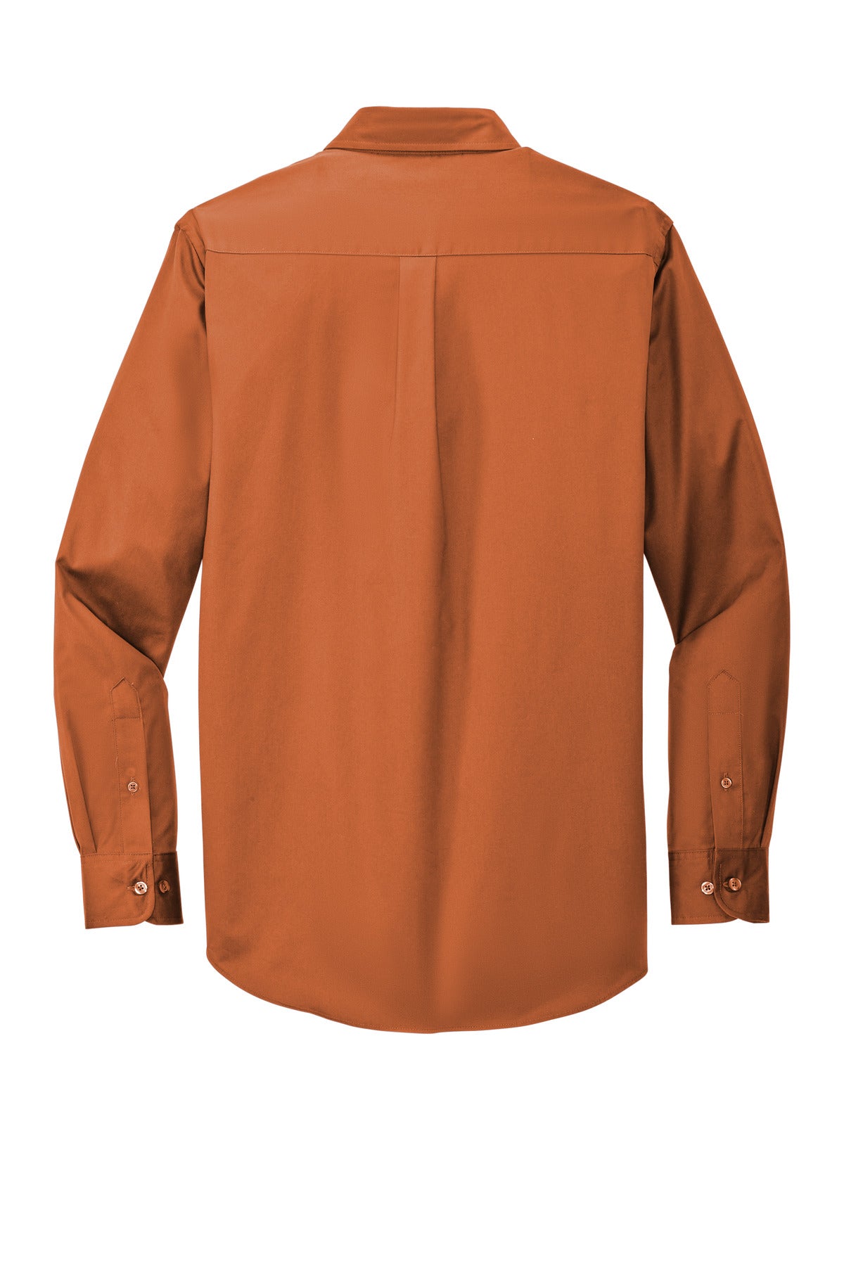 Custom Embroidered Port Authority Clothing Tops in Texas Orange/ Light Stone