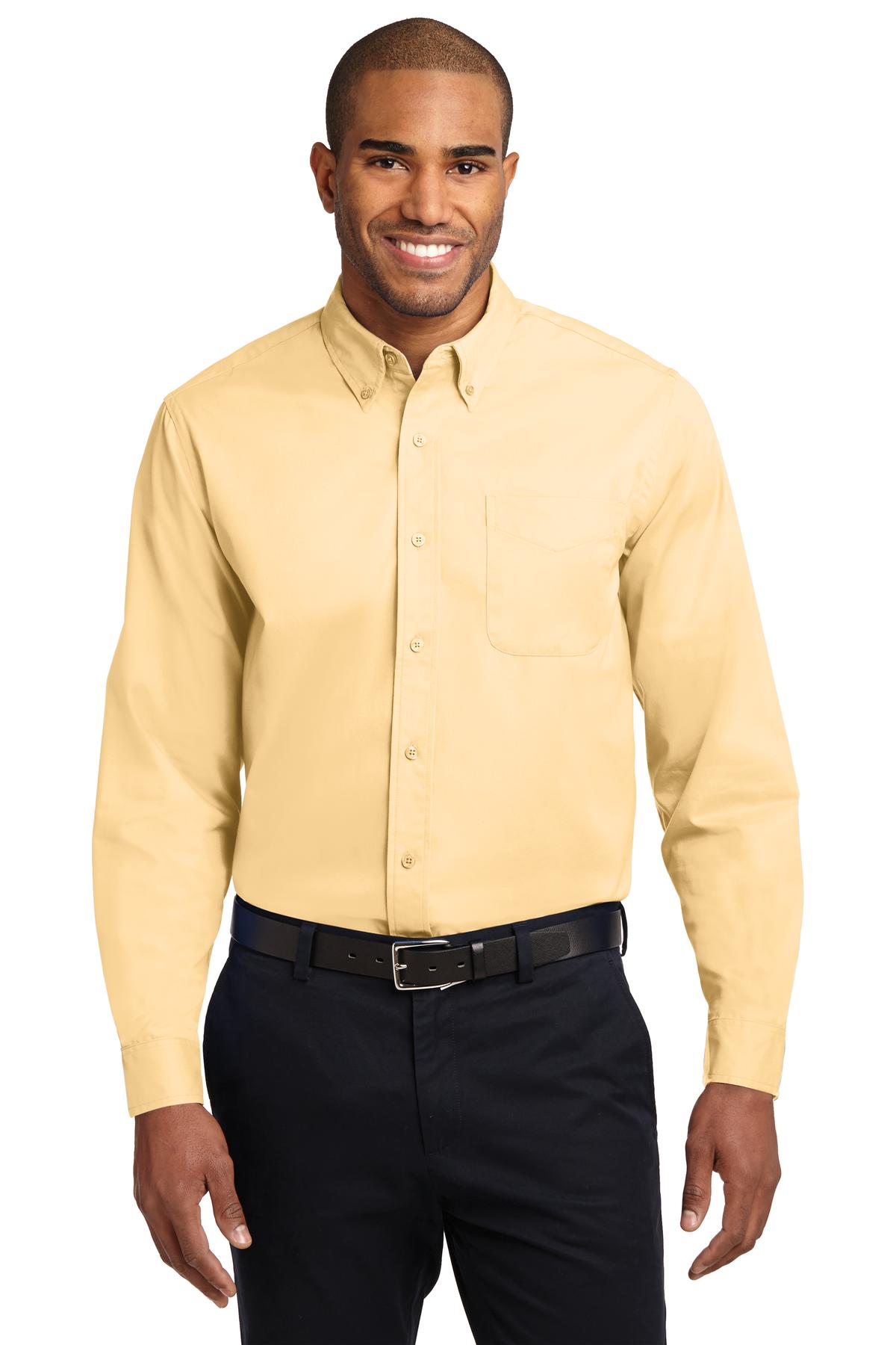 Custom Embroidered Port Authority Clothing Tops in Yellow