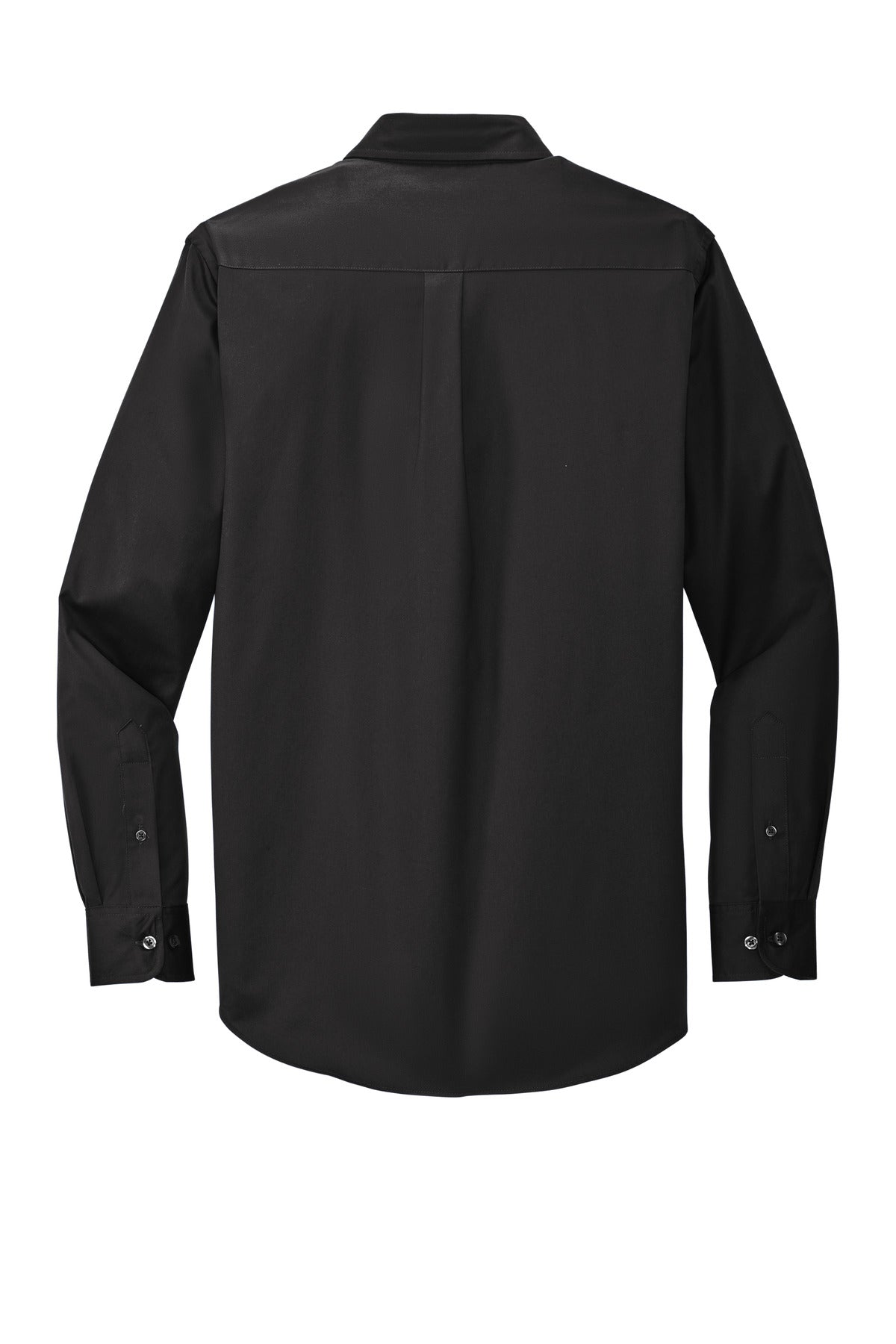 Custom Embroidered Port Authority Woven Shirts in Black/ Light Stone