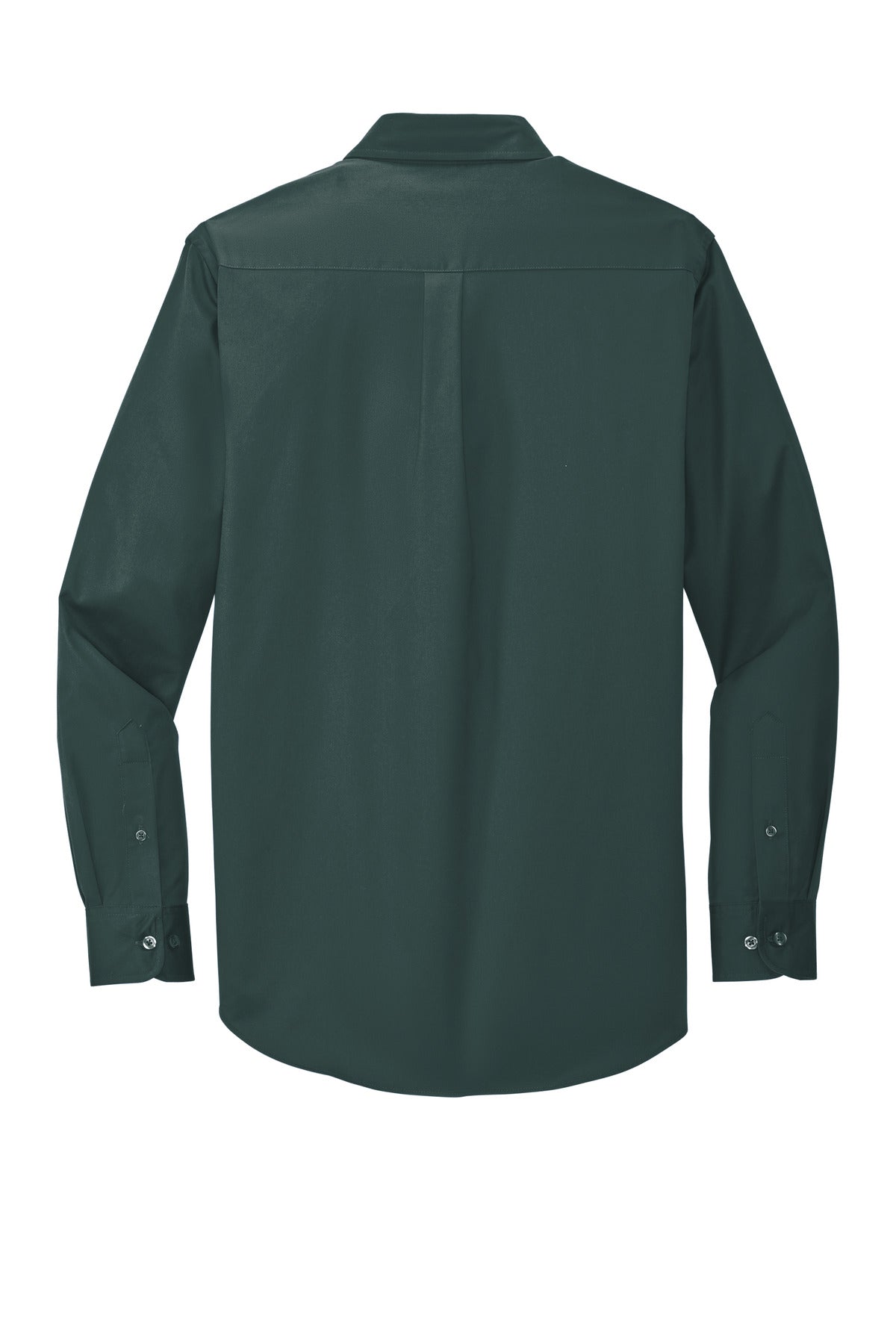 Custom Embroidered Port Authority Woven Shirts in Dark Green/ Navy