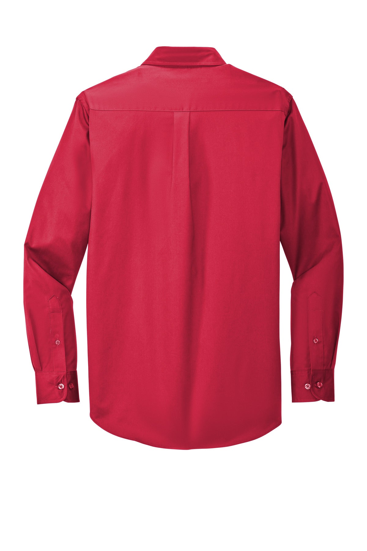 Custom Embroidered Port Authority Woven Shirts in Red/ Light Stone