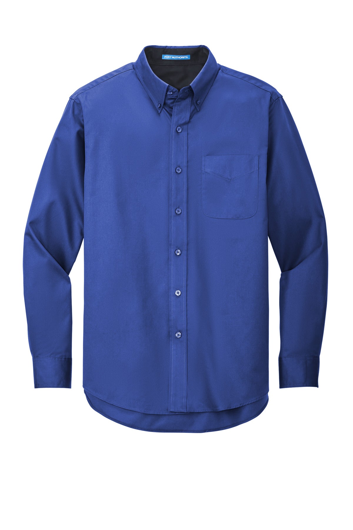 Custom Embroidered Port Authority Woven Shirts in Royal/ Classic Navy
