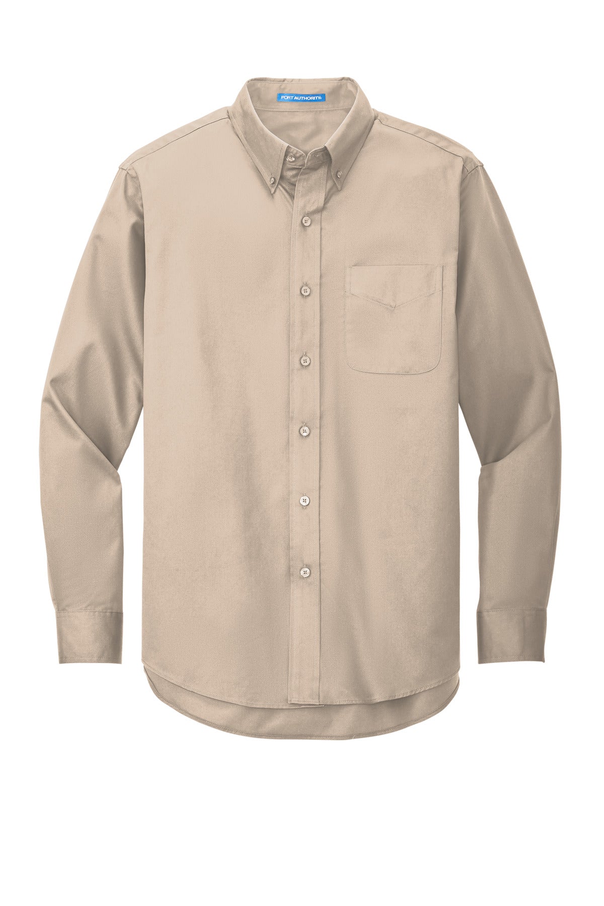 Custom Embroidered Port Authority Woven Shirts in Stone
