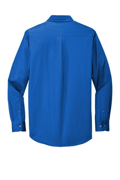 Custom Embroidered Port Authority Woven Shirts in Strong Blue