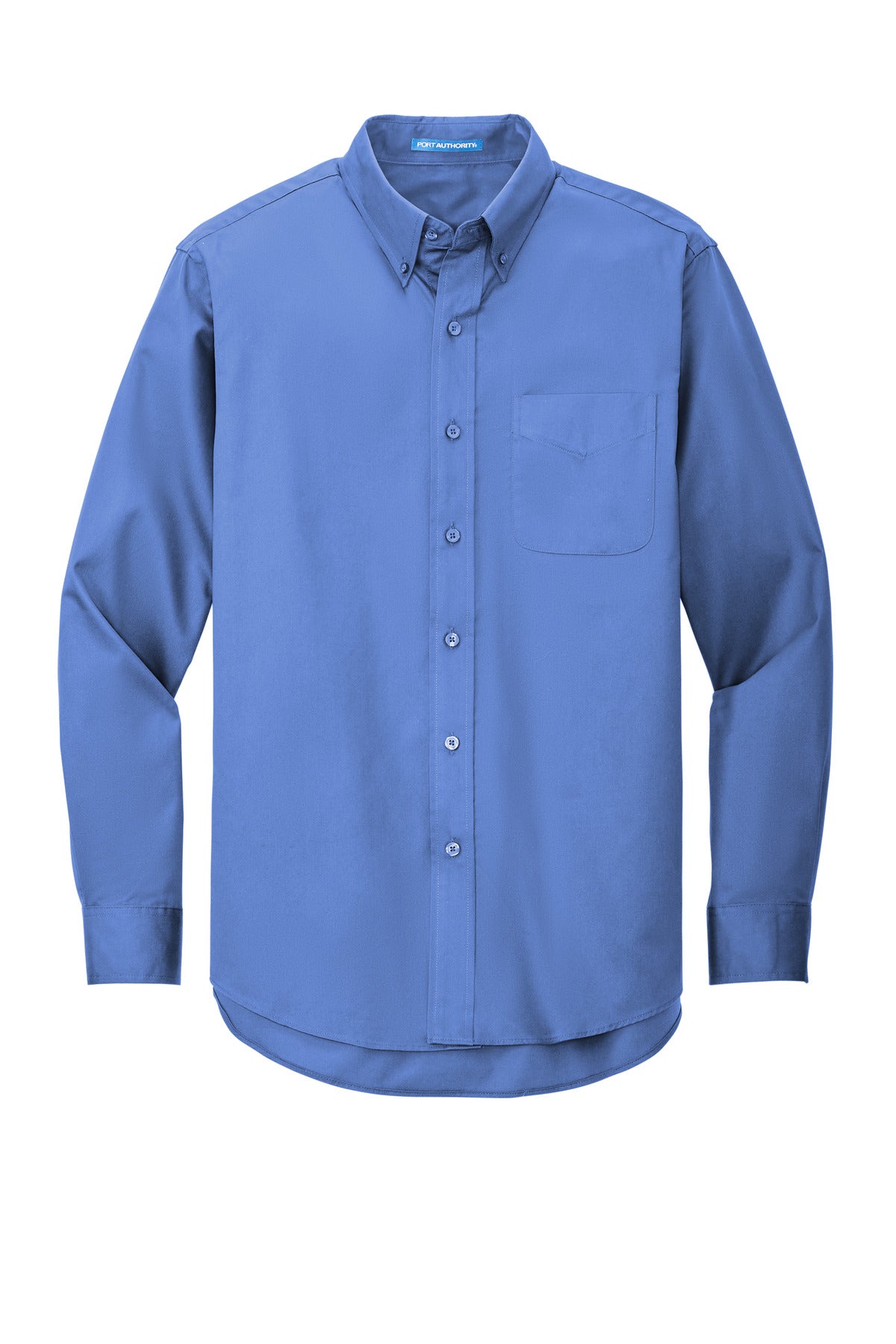 Custom Embroidered Port Authority Woven Shirts in Ultramarine Blue