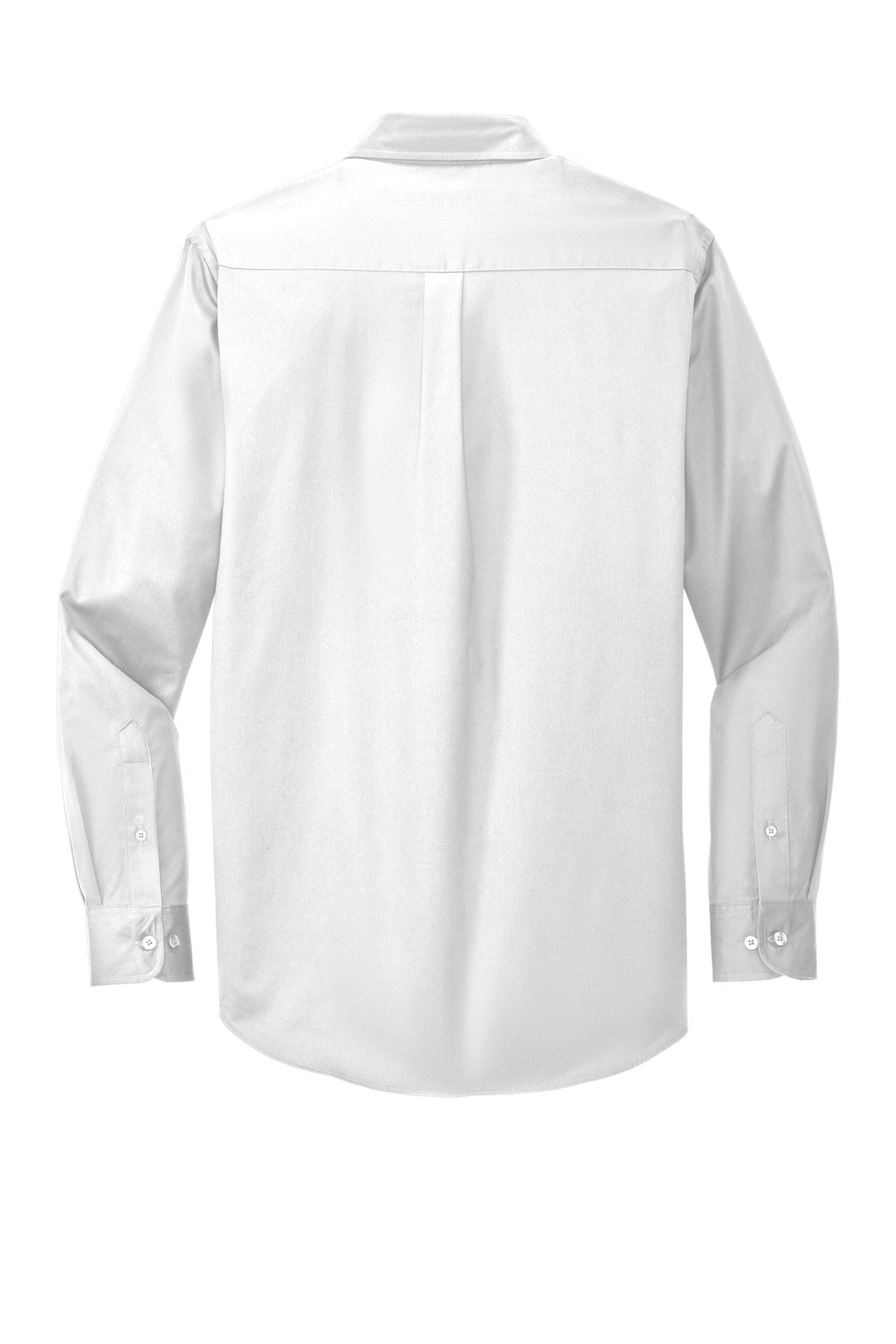 Custom Embroidered Port Authority Woven Shirts in White/ Light Stone