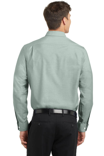 Custom Embroidered Port Authority SuperPro Oxford Shirt. S658,Green