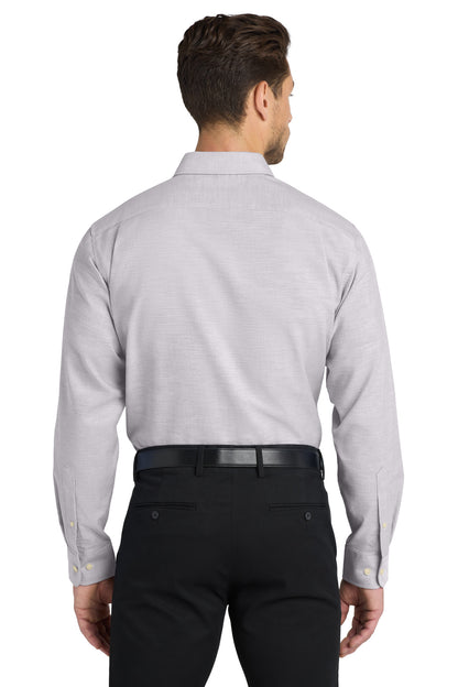 Custom Embroidered Port Authority SuperPro Oxford Shirt. S658,Gusty Grey