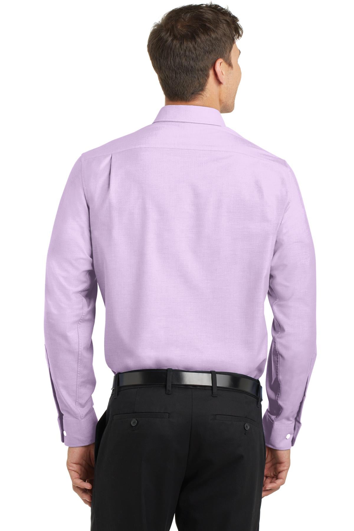 Custom Embroidered Port Authority SuperPro Oxford Shirt. S658,Soft Purple