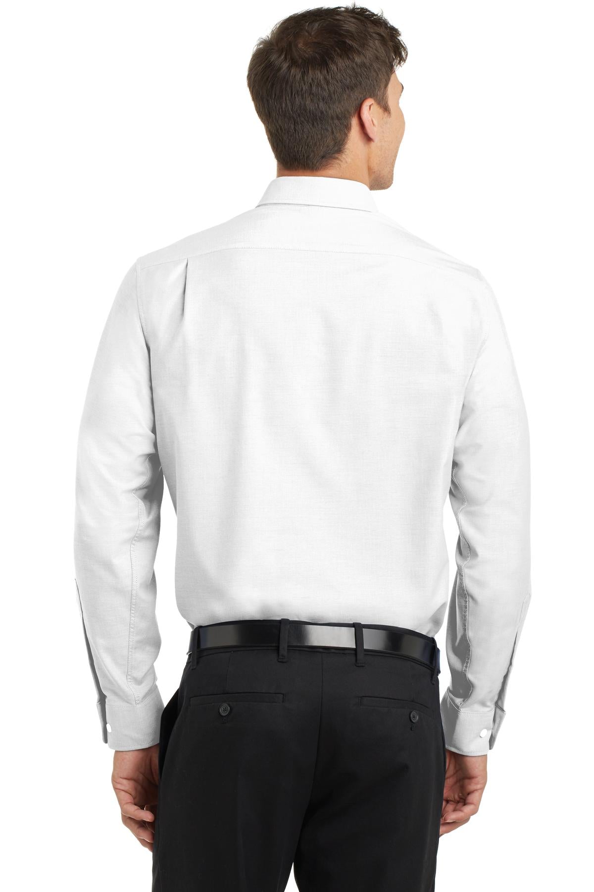 Custom Embroidered Port Authority SuperPro Oxford Shirt. S658,White