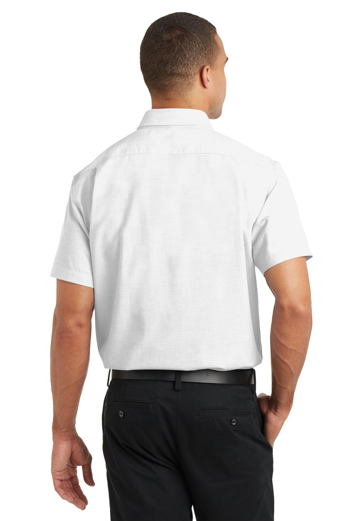 Custom Embroidered Port Authority Short Sleeve SuperPro Oxford Shirt. S659,White