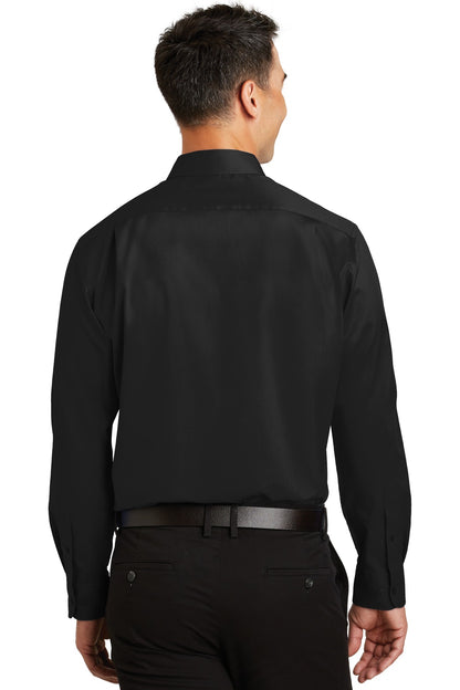 Custom Embroidered Port Authority SuperPro Twill Shirt. S663,Black