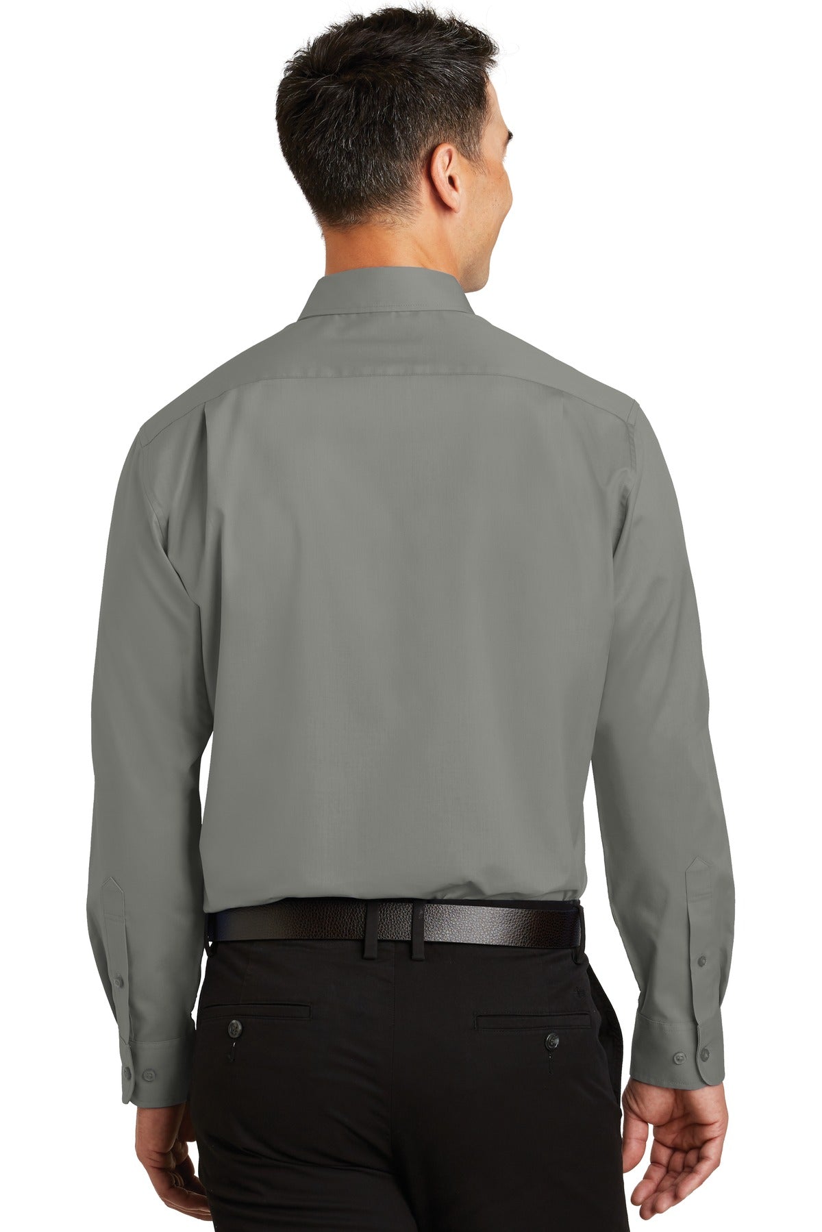 Custom Embroidered Port Authority SuperPro Twill Shirt. S663,Monument Grey