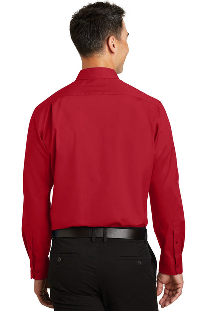 Custom Embroidered Port Authority SuperPro Twill Shirt. S663,Rich Red