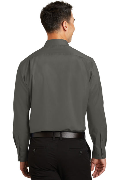 Custom Embroidered Port Authority SuperPro Twill Shirt. S663,Sterling Grey