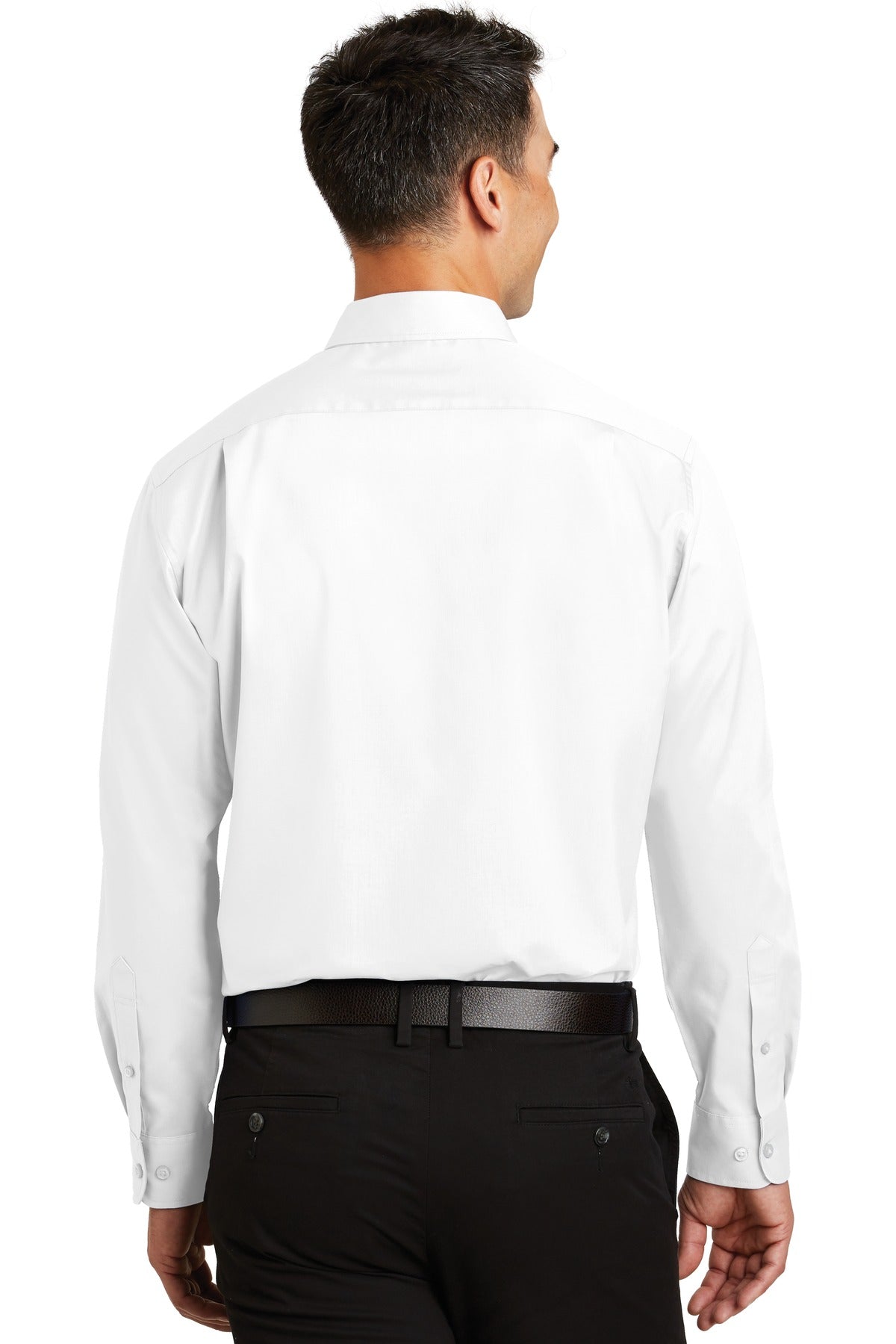 Custom Embroidered Port Authority SuperPro Twill Shirt. S663,White