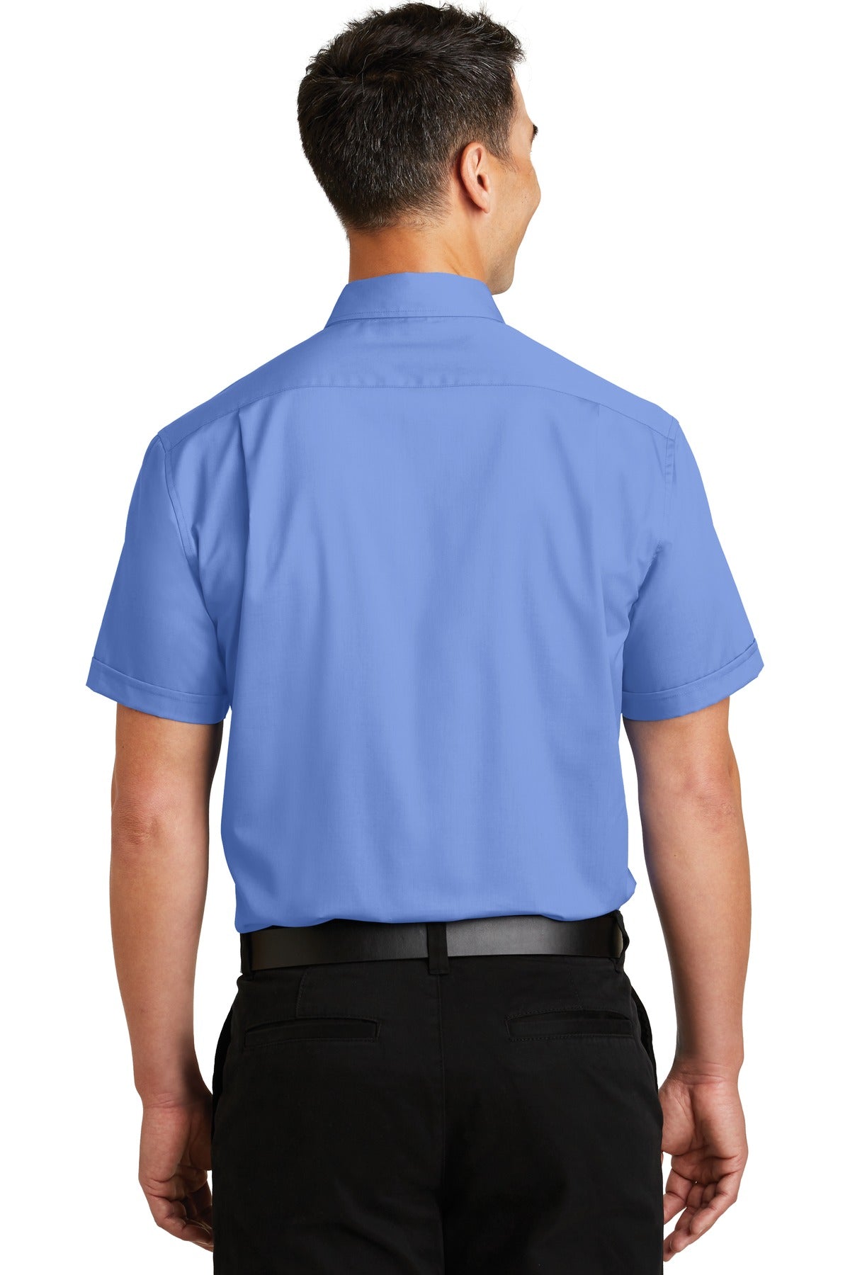 Custom Embroidered Port Authority Short Sleeve SuperPro Twill Shirt. S664,Ultramarine Blue