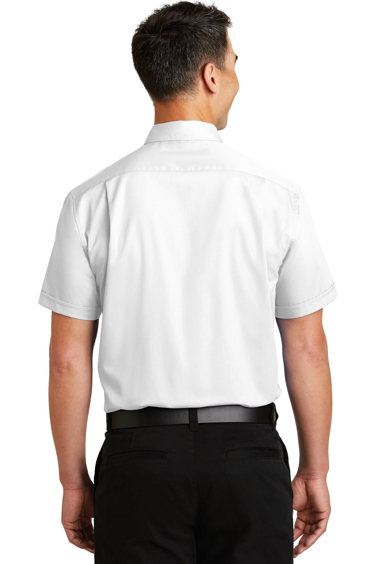 Custom Embroidered Port Authority Short Sleeve SuperPro Twill Shirt. S664,White