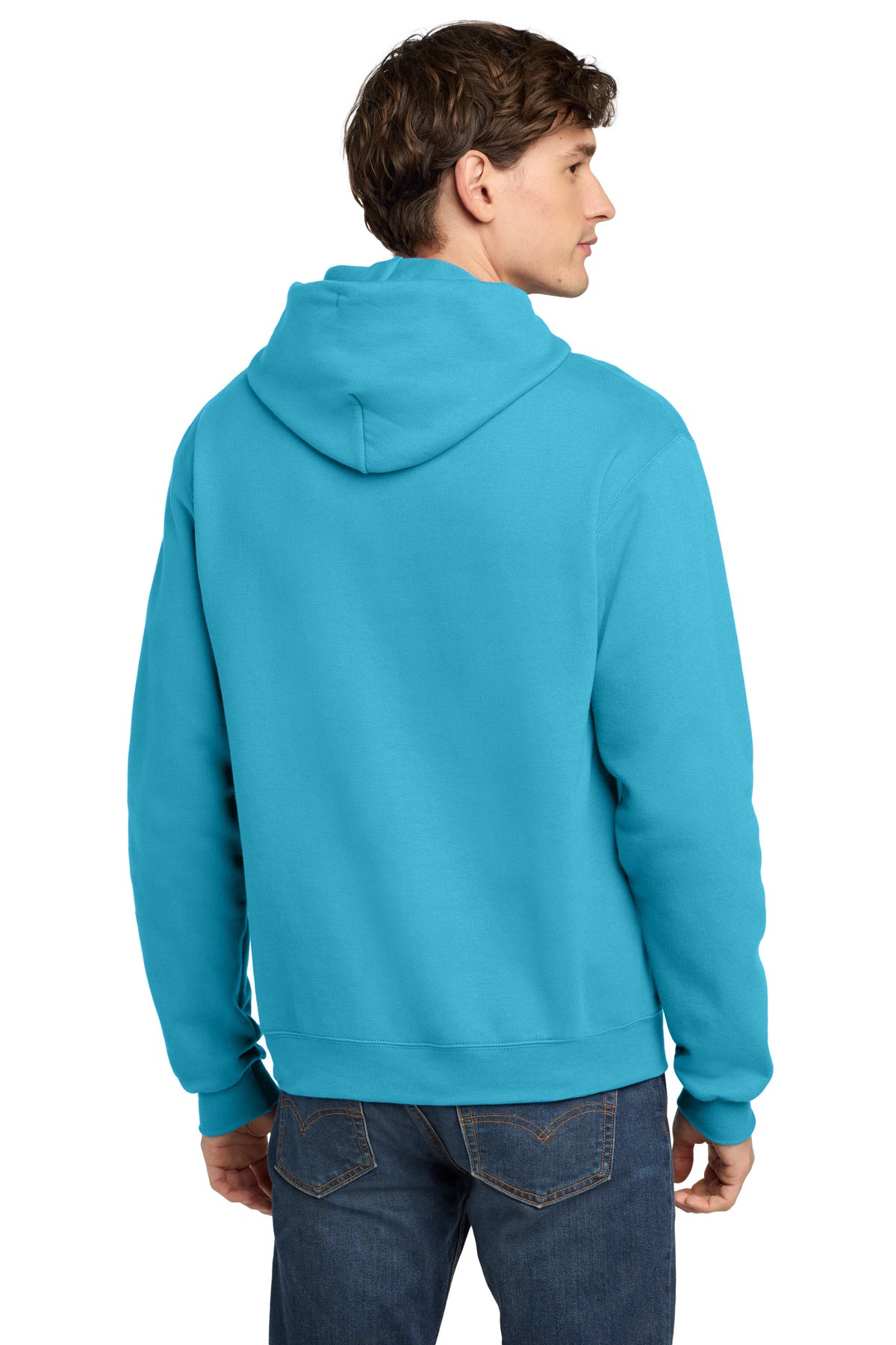 Custom Embroidered Champion Sweatshirts/Fleece in Blue Lagoon