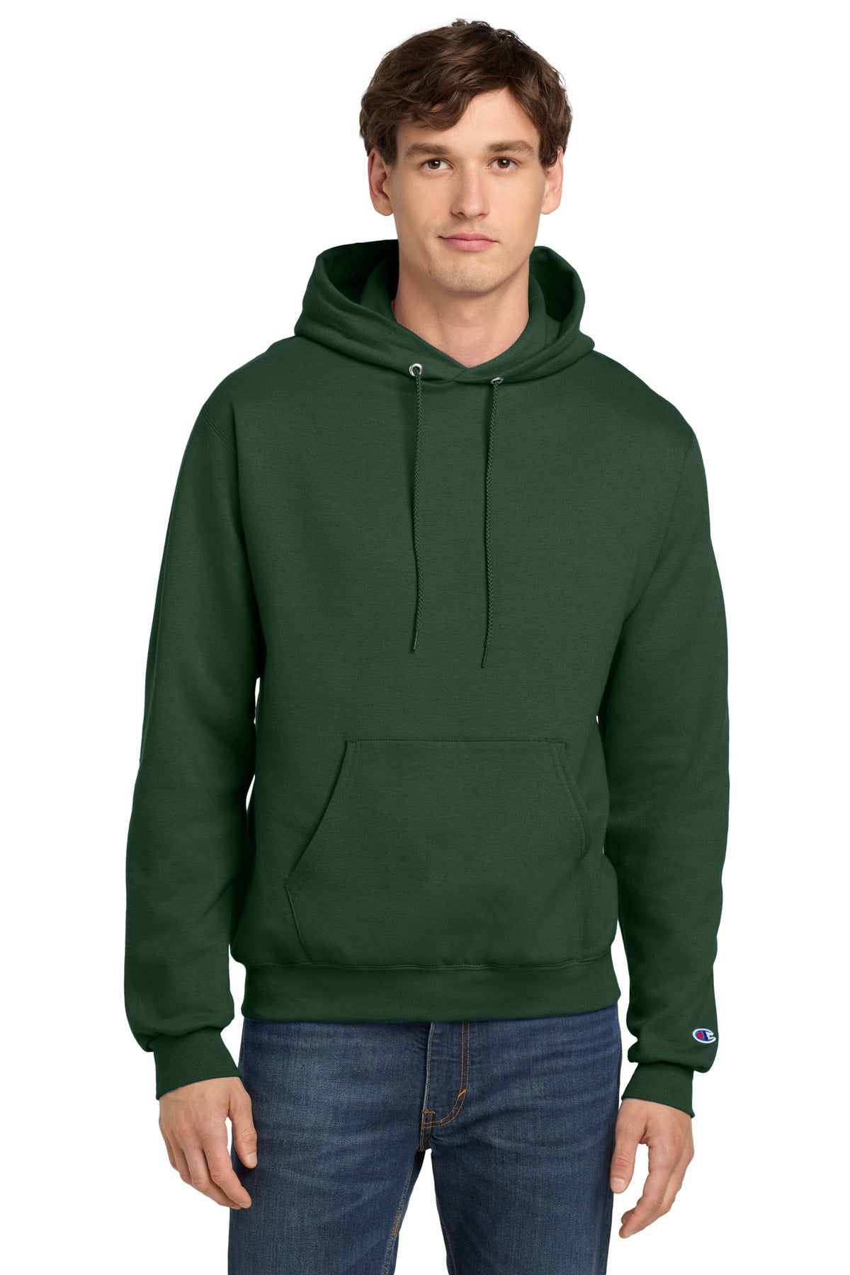 Custom Embroidered Champion Sweatshirts/Fleece in Dark Green