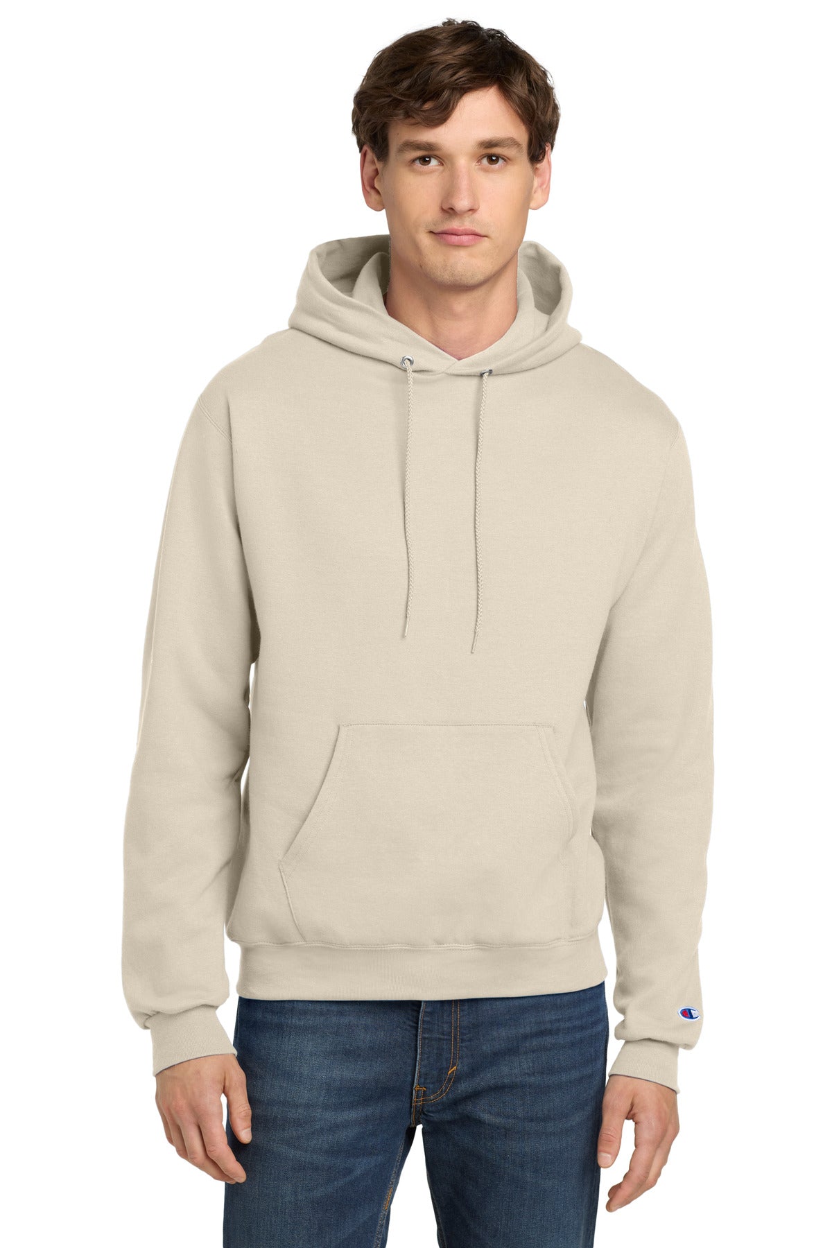 Custom Embroidered Champion Sweatshirts/Fleece in Sand