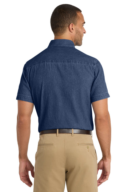 Custom Embroidered Port & Co Clothing Tops in Ink Blue