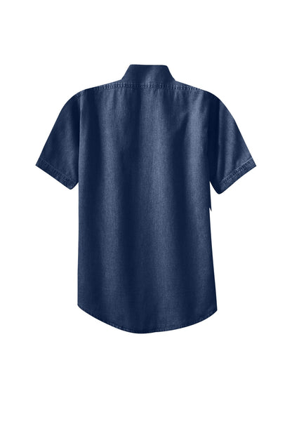 Custom Embroidered Port & Co Clothing Tops in Ink Blue