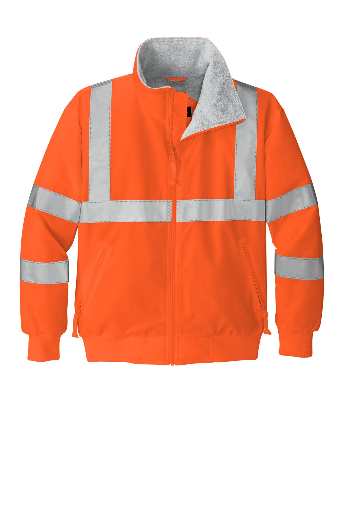 Custom Embroidered Port Authority Outerwear in Safety Orange