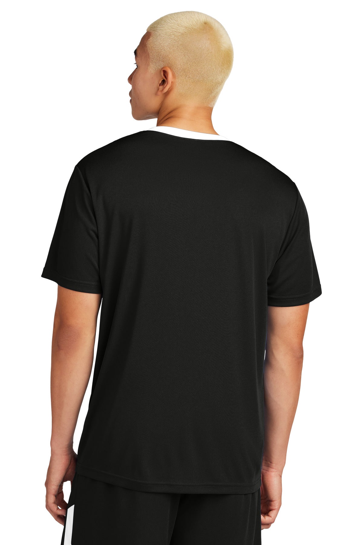Custom Embroidered Sport-Tek Competitor United Crew ST100,Black/ White