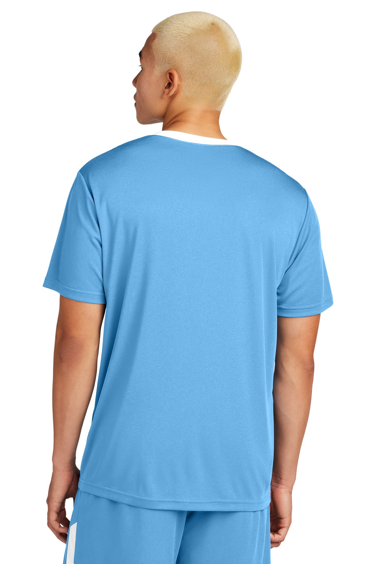 Custom Embroidered Sport-Tek Competitor United Crew ST100,Carolina Blue/ White