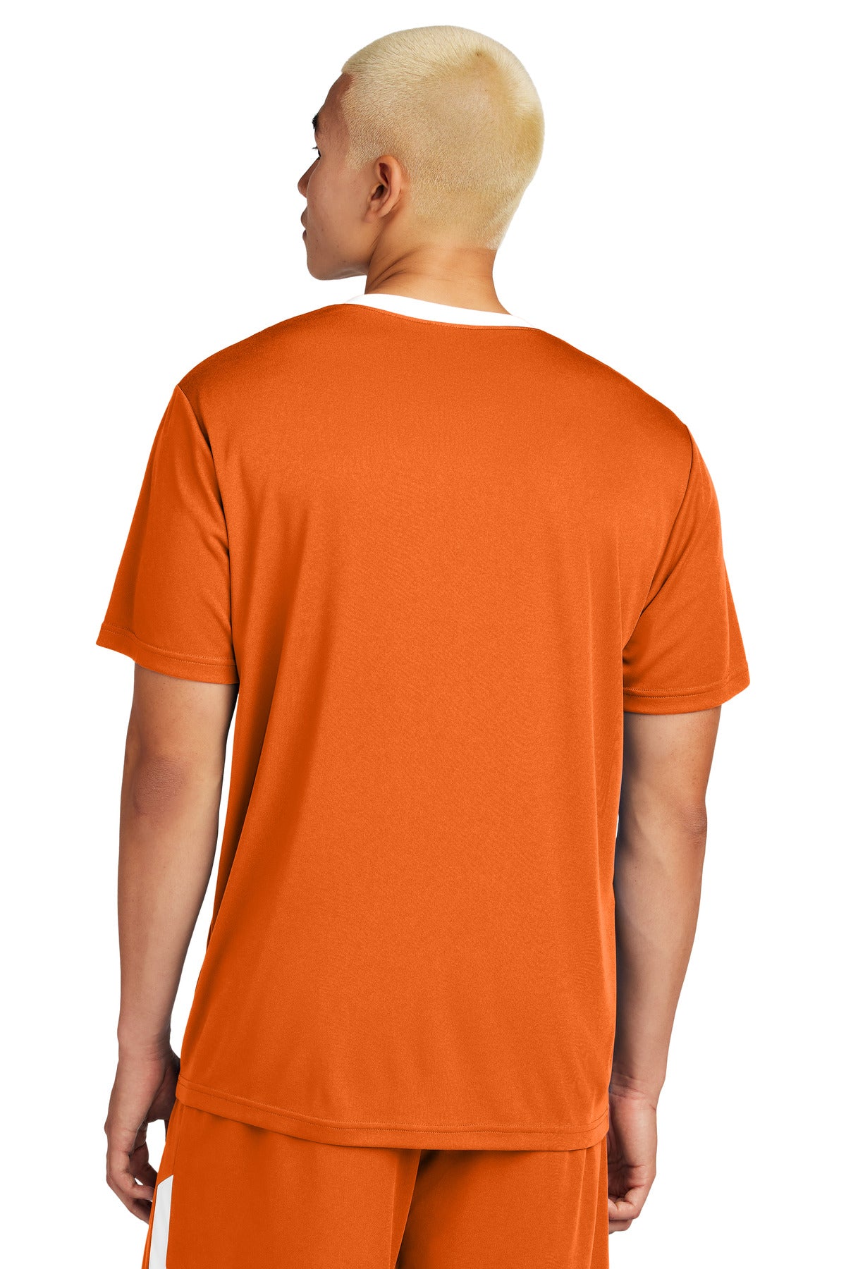 Custom Embroidered Sport-Tek Competitor United Crew ST100,Deep Orange/ White