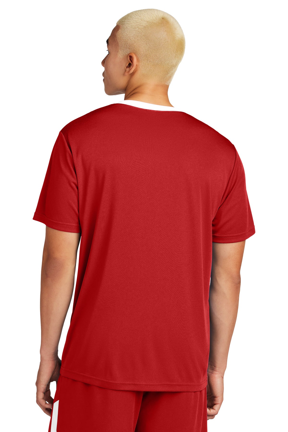 Custom Embroidered Sport-Tek Competitor United Crew ST100,Deep Red/ White