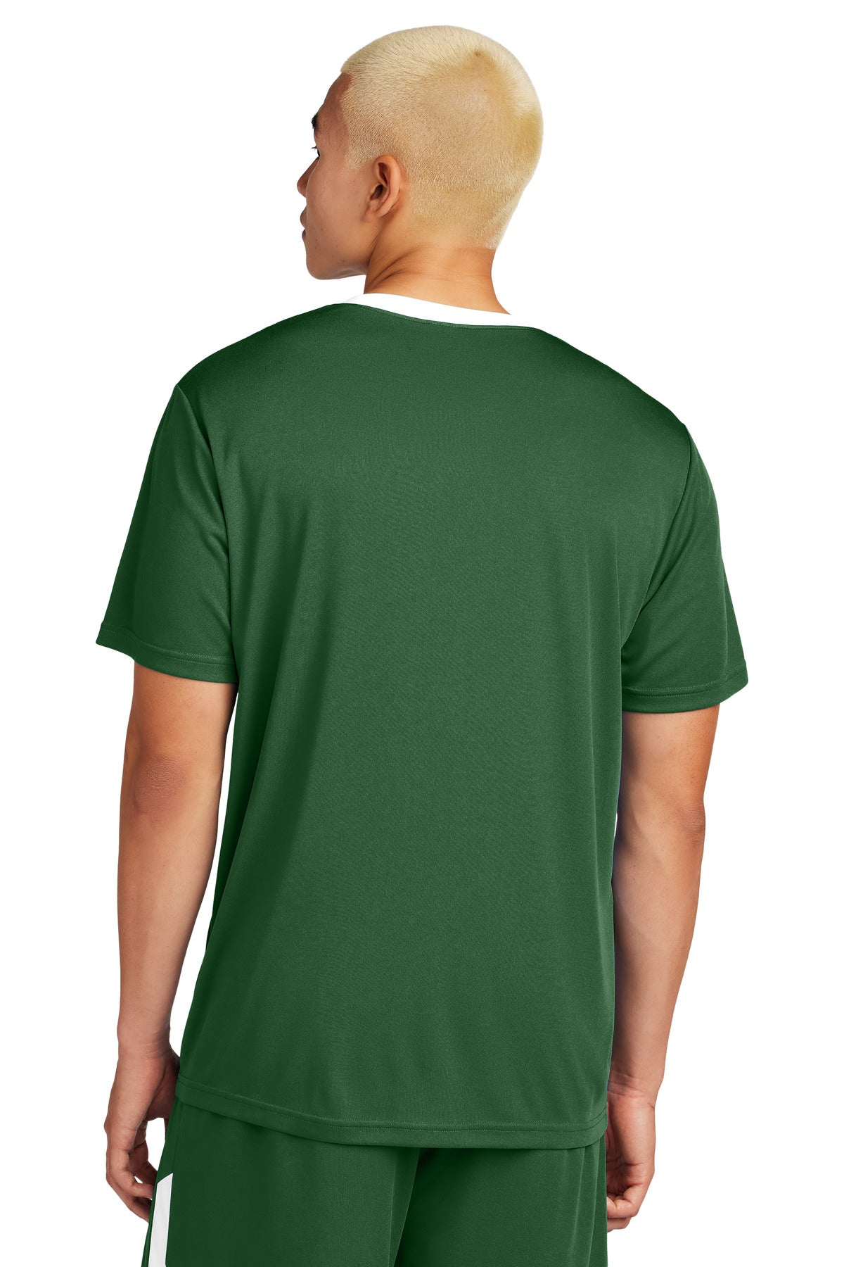 Custom Embroidered Sport-Tek Competitor United Crew ST100,Forest Green/ White