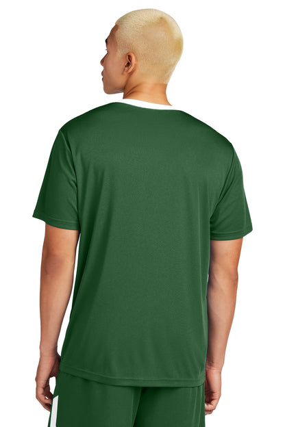 Custom Embroidered Sport-Tek Competitor United Crew ST100,Forest Green/ White