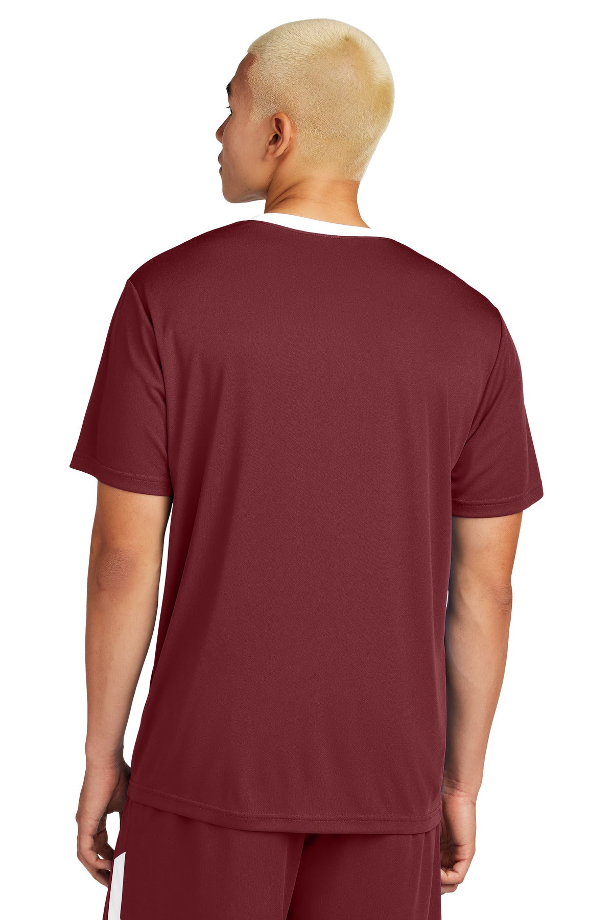 Custom Embroidered Sport-Tek Competitor United Crew ST100,Maroon/ White