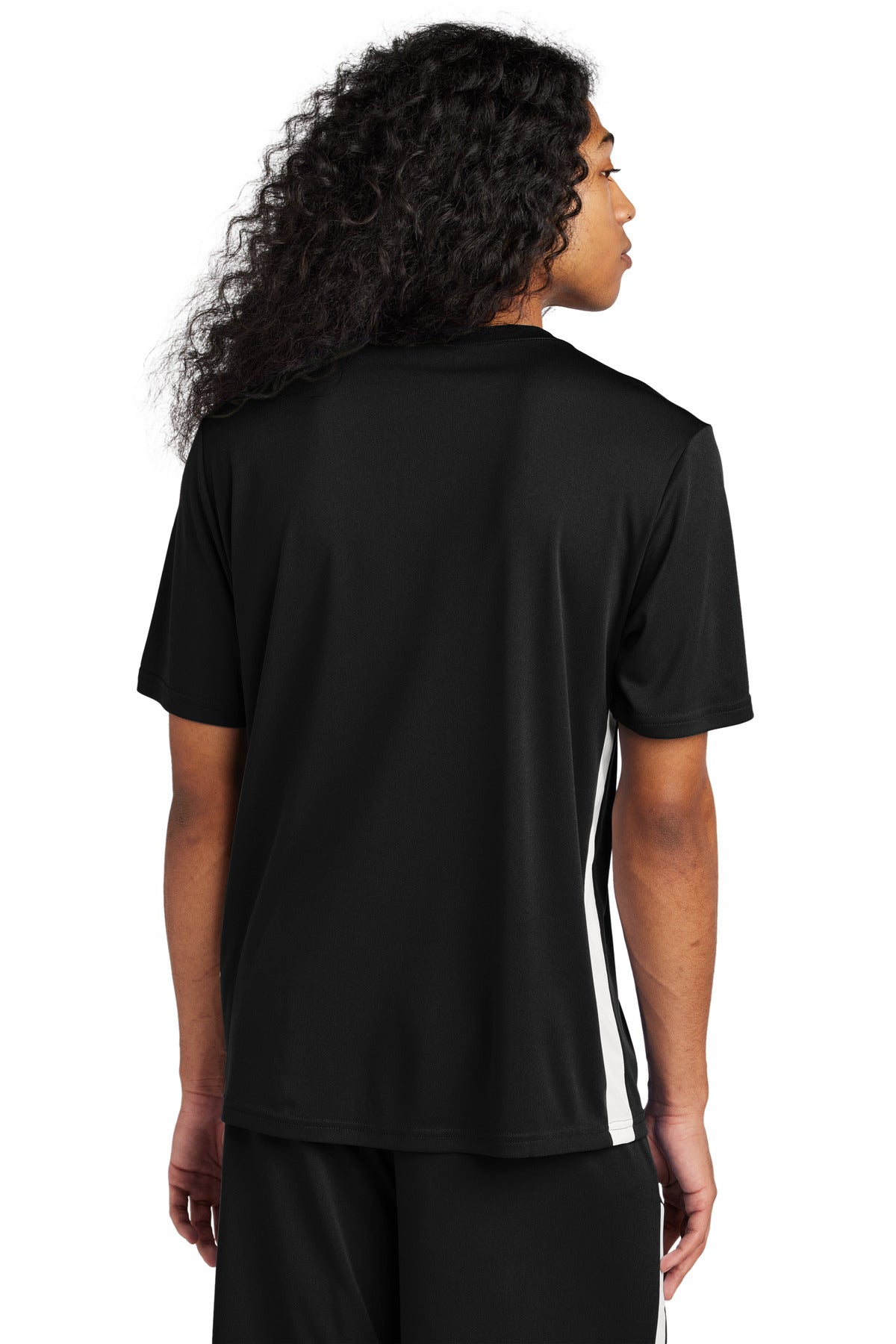 Custom Embroidered Sport-Tek Competitor United V-Neck ST101,Black/ White