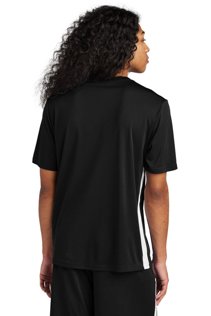 Custom Embroidered Sport-Tek Competitor United V-Neck ST101,Black/ White