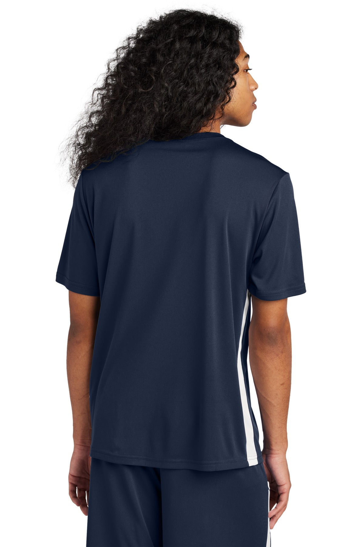 Custom Embroidered Sport-Tek Competitor United V-Neck ST101,True Navy/ White