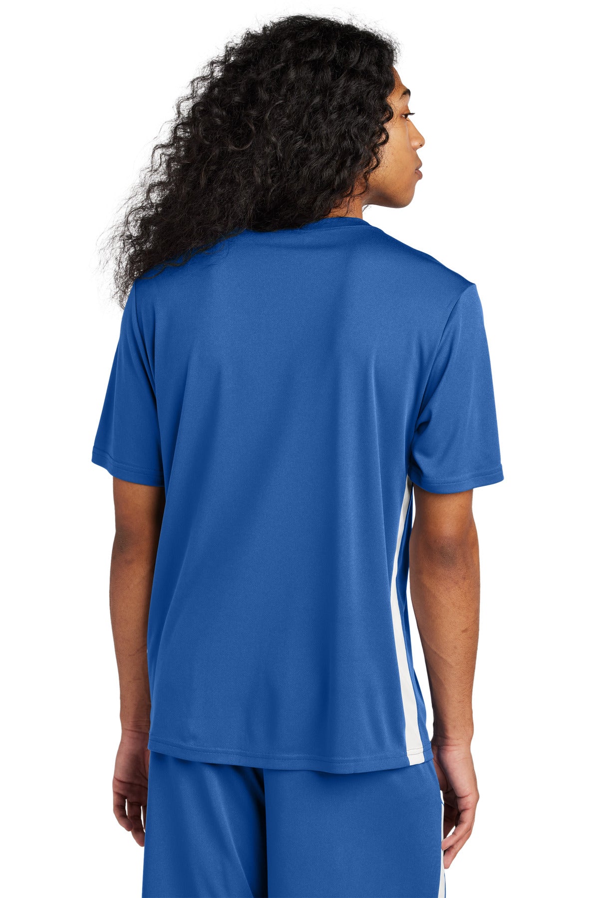 Custom Embroidered Sport-Tek Competitor United V-Neck ST101,True Royal/ White