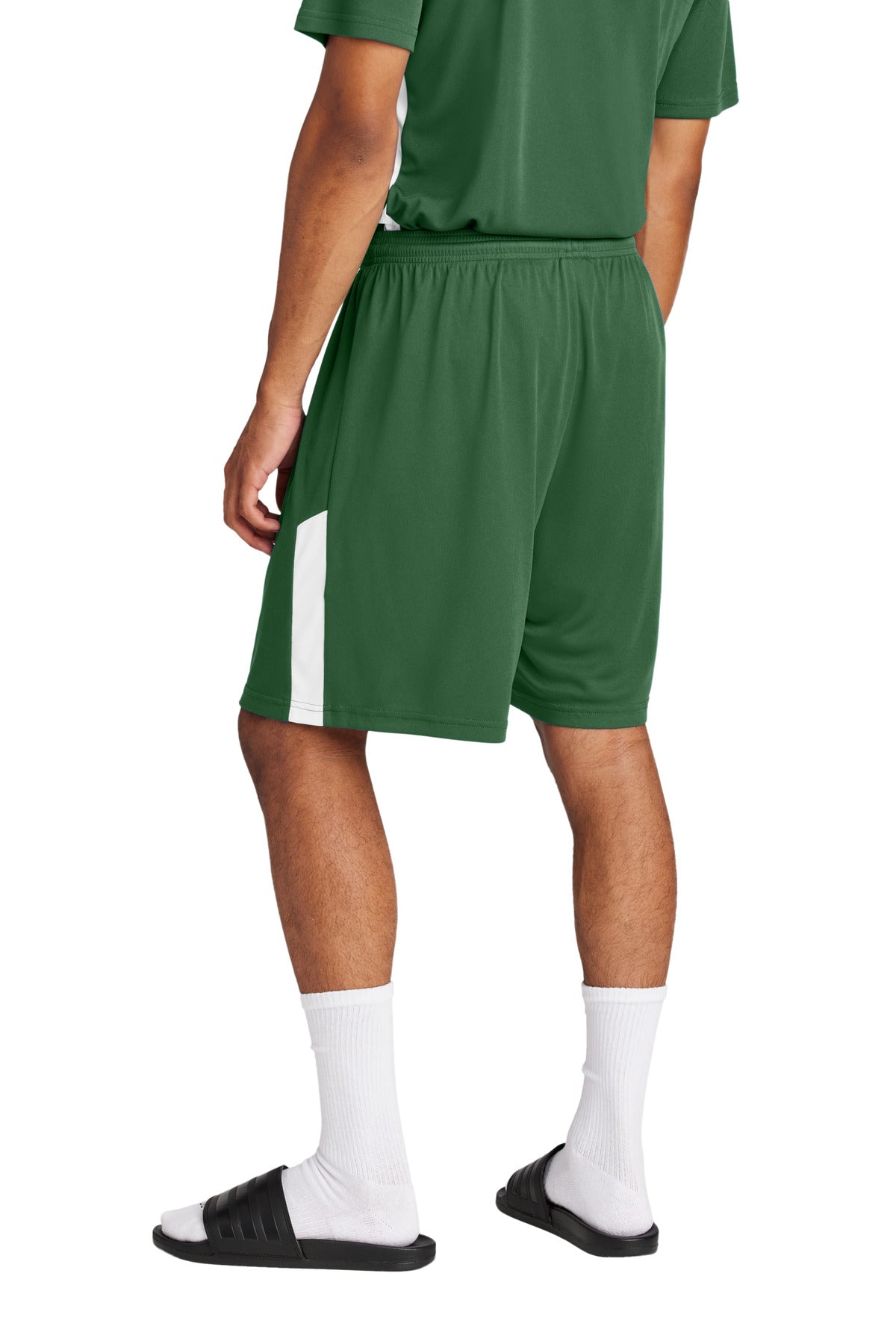 Custom Embroidered Sport-Tek Competitor United 7  Short ST103,Forest Green/ White