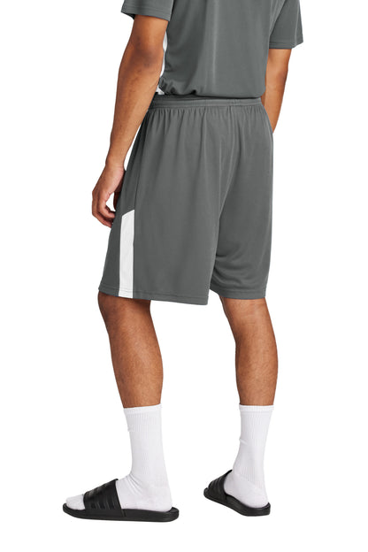 Custom Embroidered Sport-Tek Competitor United 7  Short ST103,Iron Grey/ White