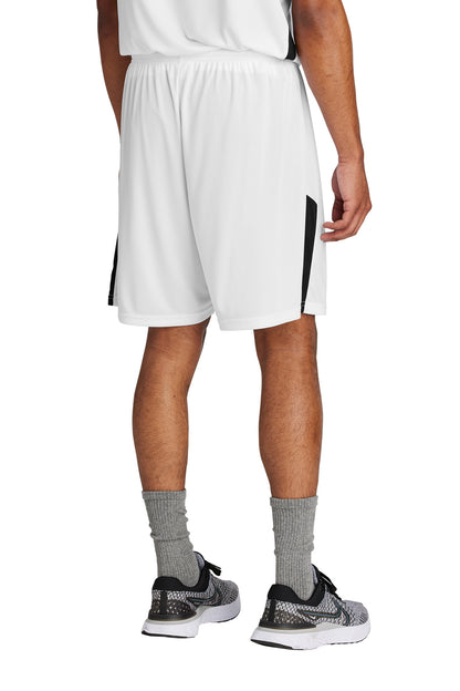 Custom Embroidered Sport-Tek Competitor United 7  Short ST103,White/ Black