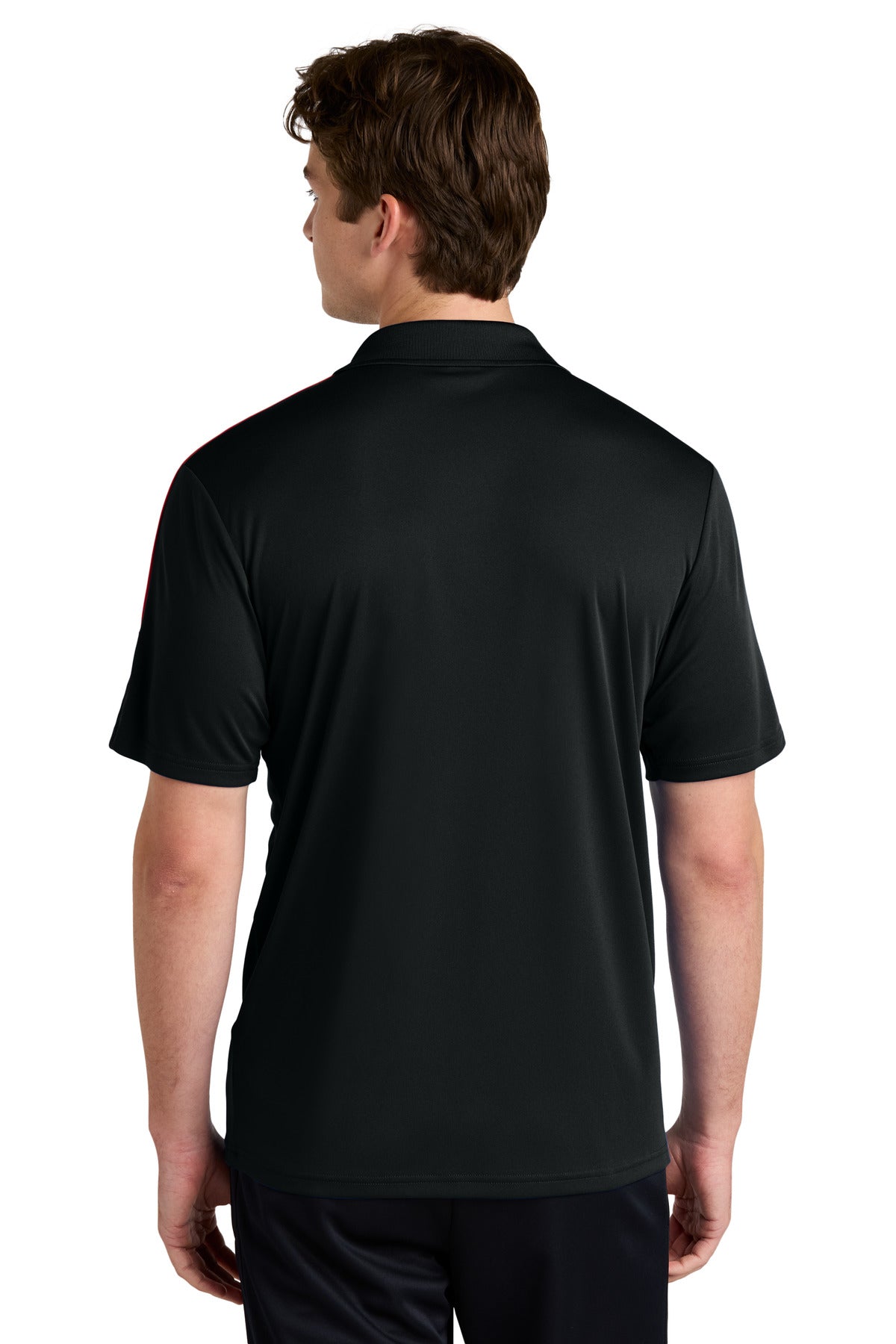 Custom Embroidered Sport-Tek Competitor United Polo ST104,Black/ Deep Red