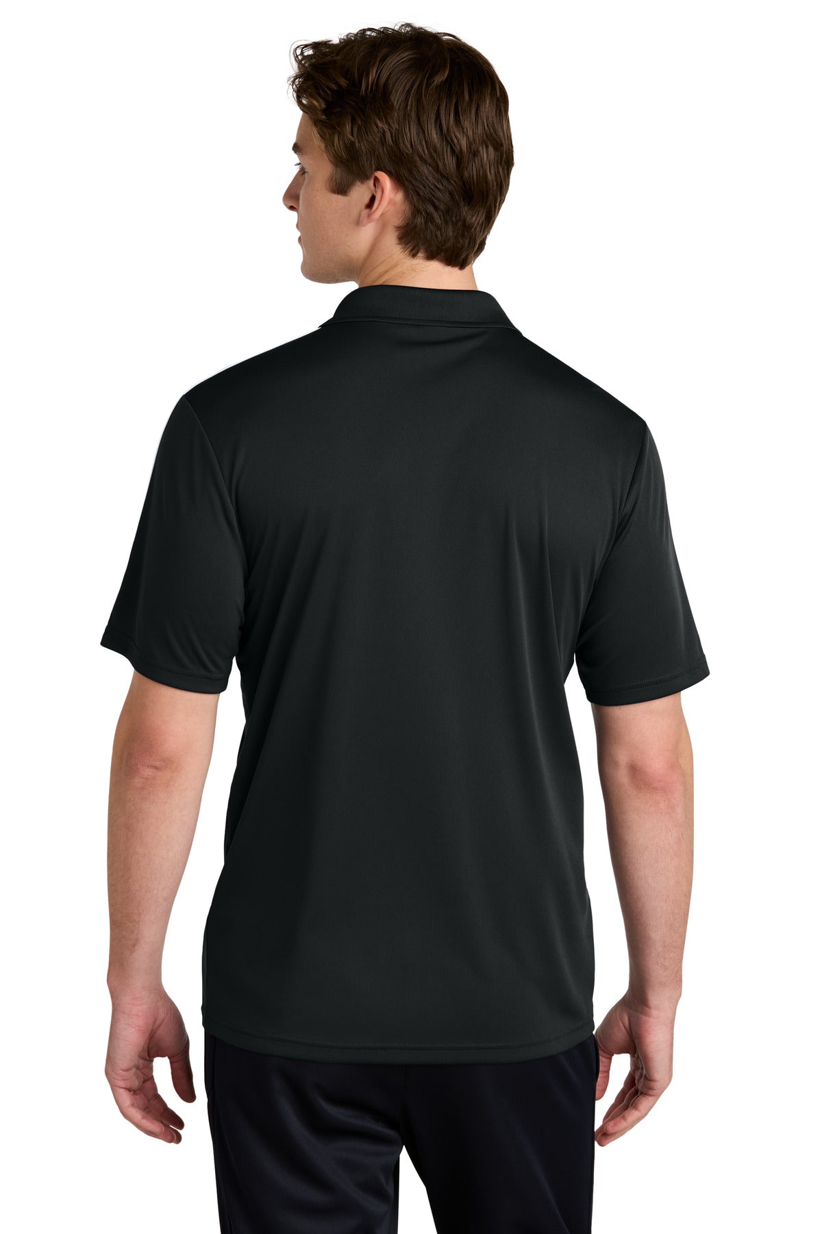 Custom Embroidered Sport-Tek Competitor United Polo ST104,Black/ White