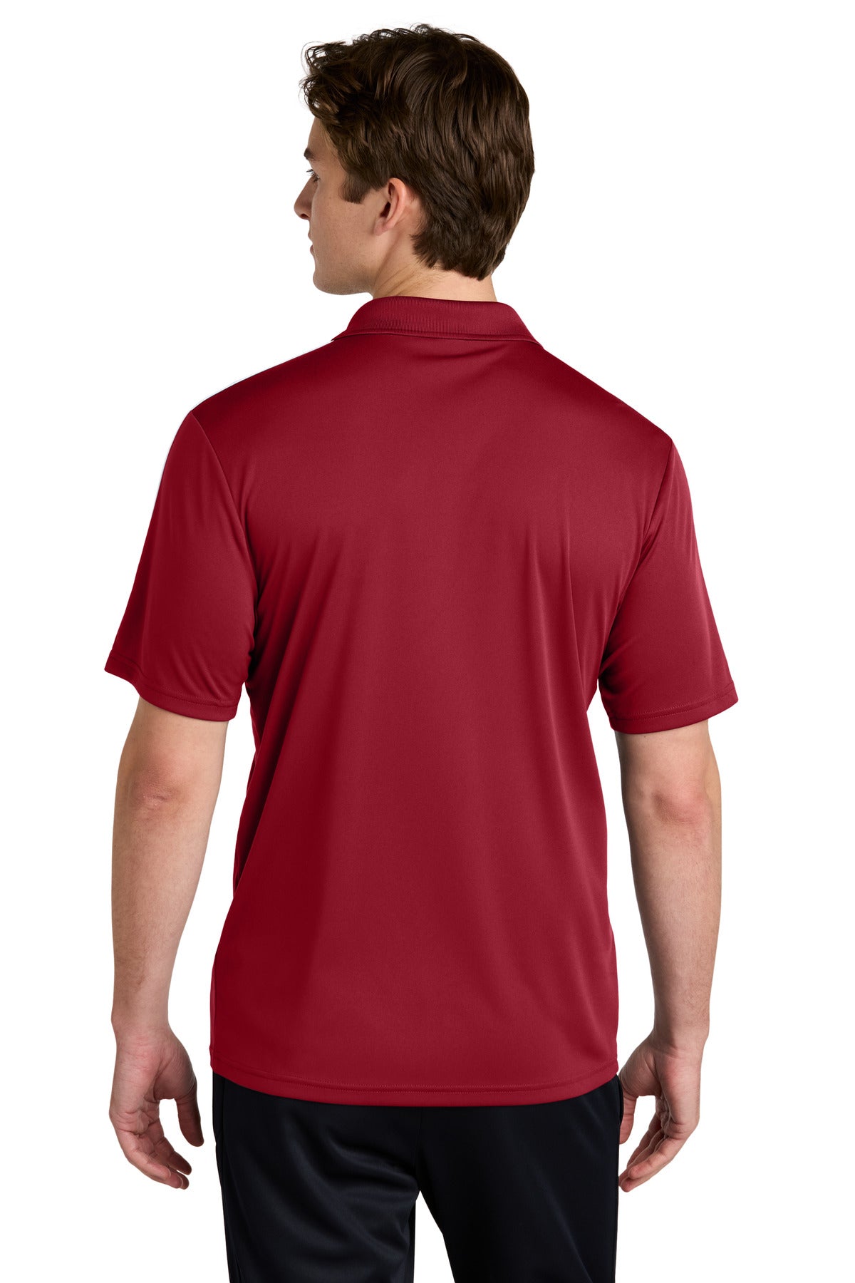 Custom Embroidered Sport-Tek Competitor United Polo ST104,Deep Red/ White