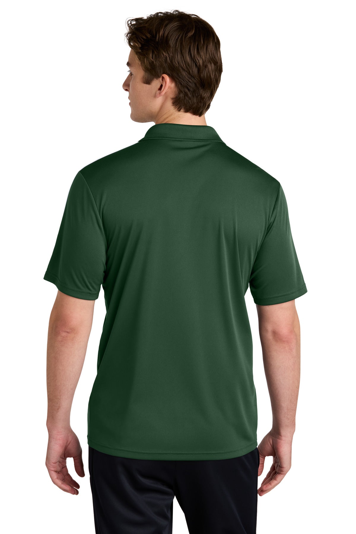 Custom Embroidered Sport-Tek Competitor United Polo ST104,Forest Green/ White