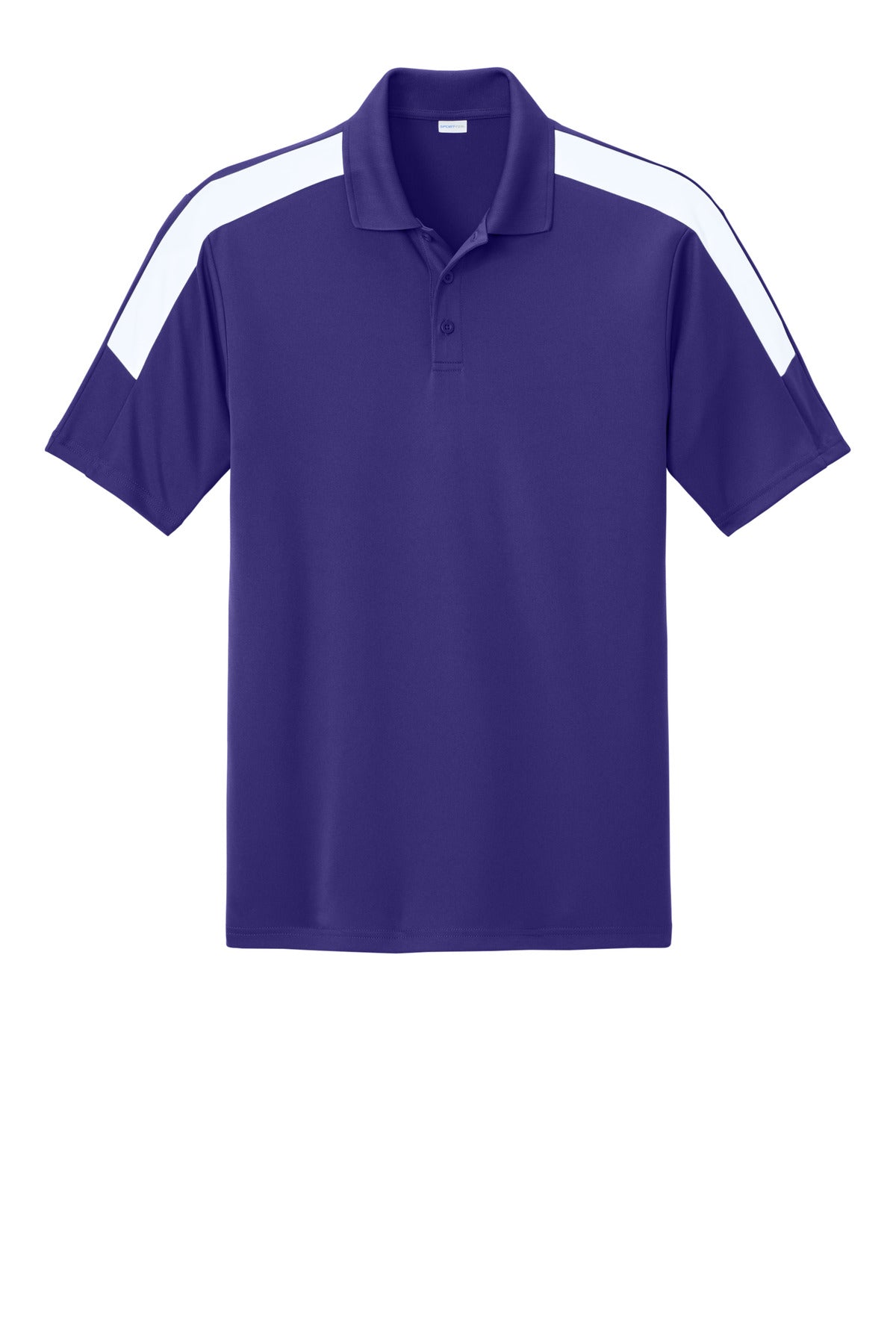 Sport-Tek Competitor United Polo ST104 Purple/ White